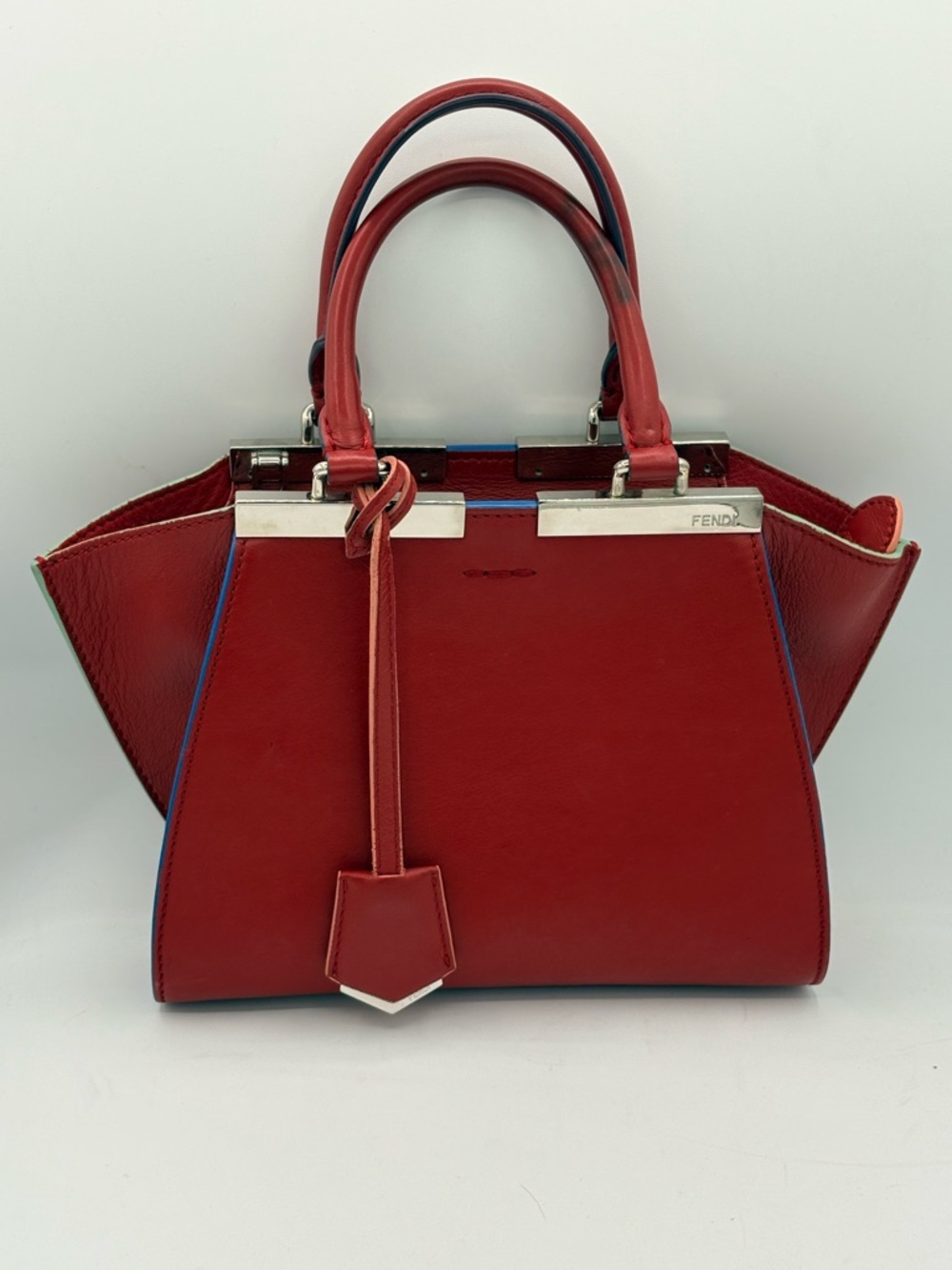 Fendi Mini 3Jours Red Leather Tote,